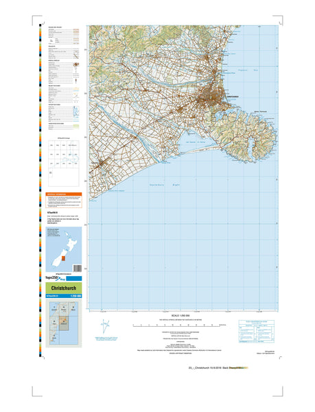 23 - Christchurch Topo250 map