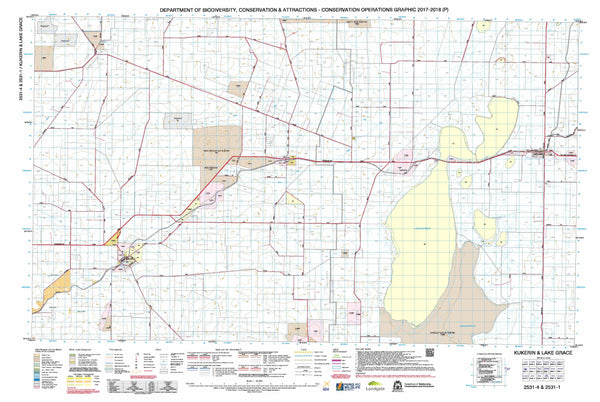 Kukerin & Lake Grace 50k COG Topographic Map