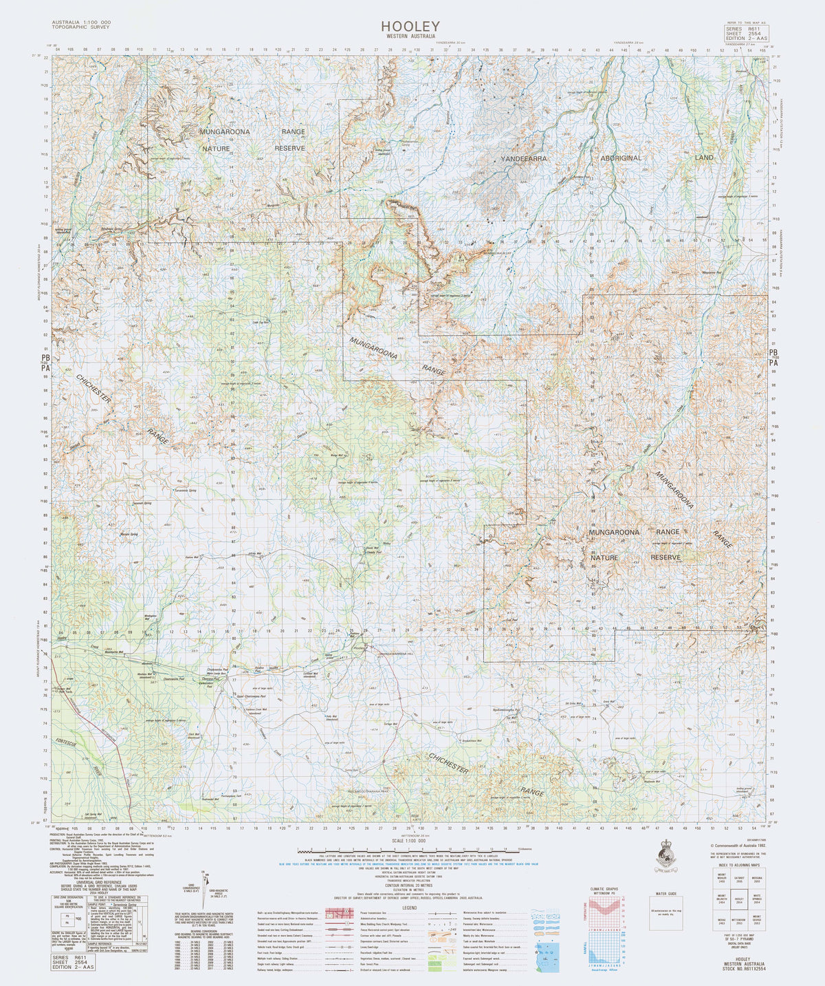 2554 Hooley 1:100k Topographic Map | Mapworld