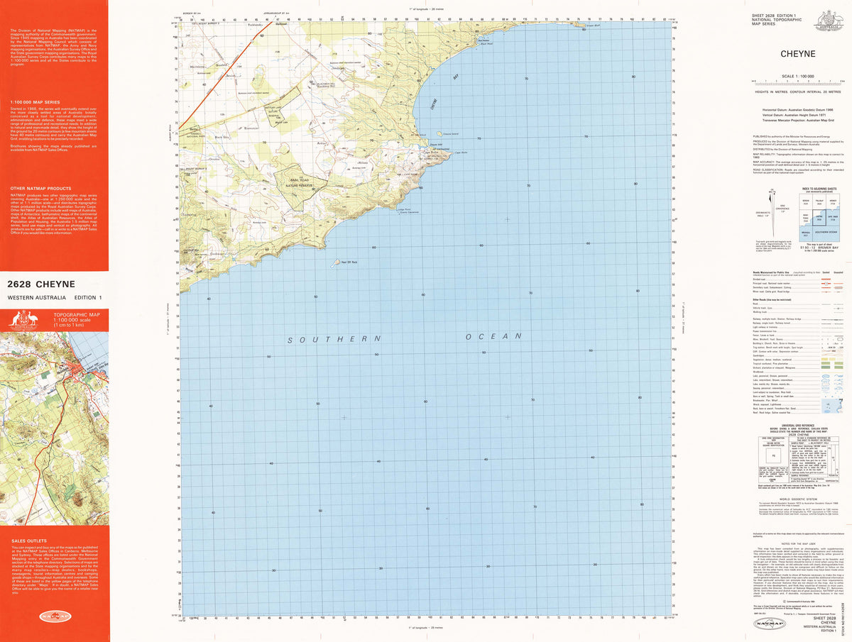 2628 Cheyne 1:100k Topographic Map | Mapworld
