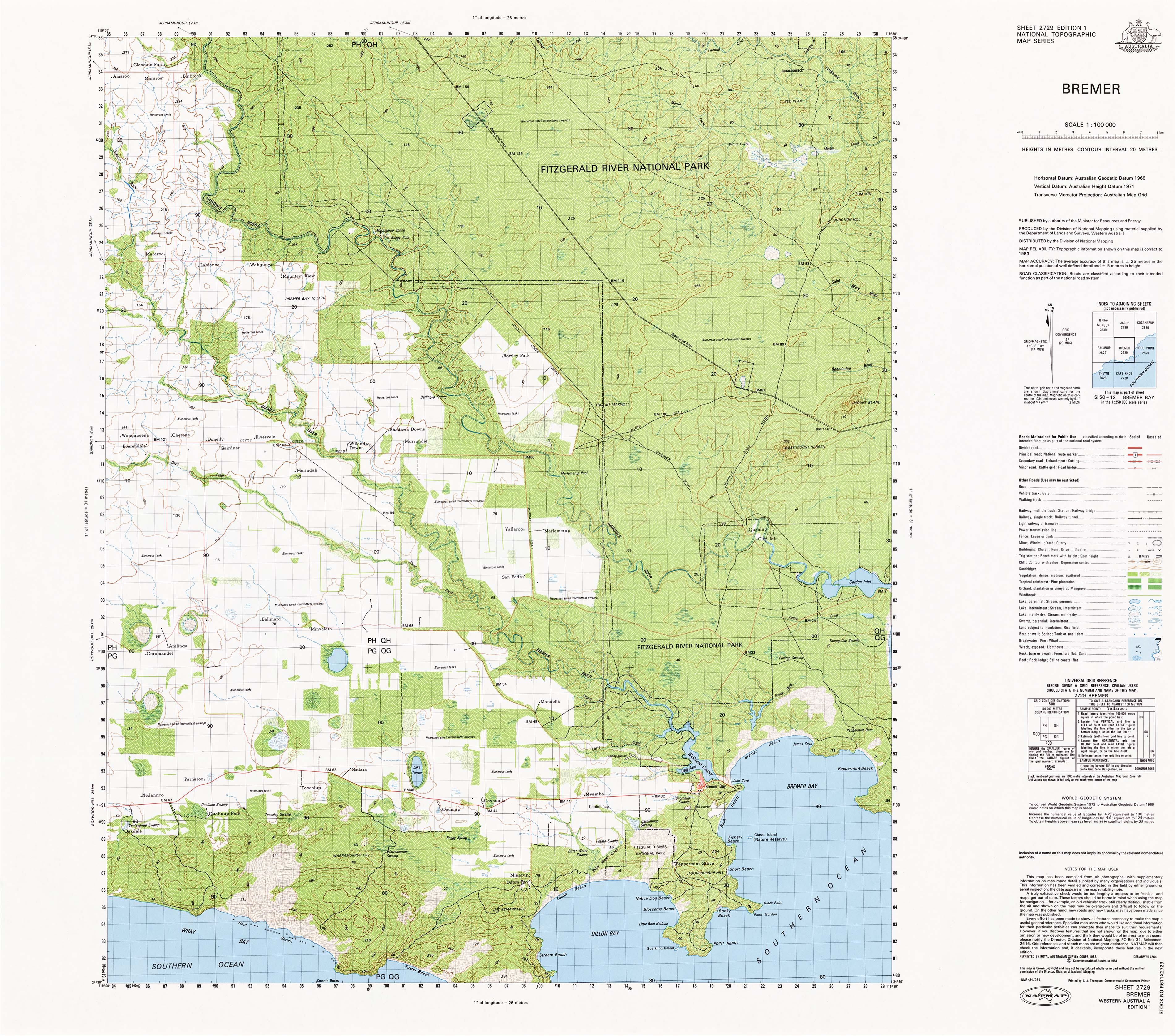 Bremer Ranges 2729 Bremer 1:100k Topographic Map | Mapworld