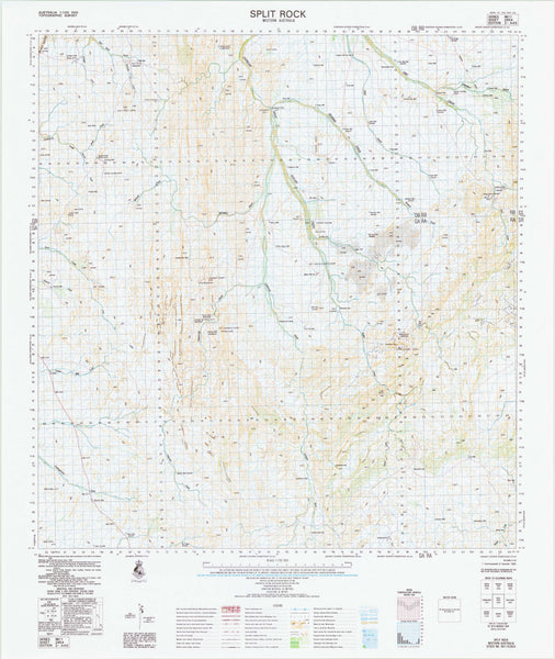 Clerke Rocks Map 2854 Split Rock 1:100k Topographic Map | Mapworld