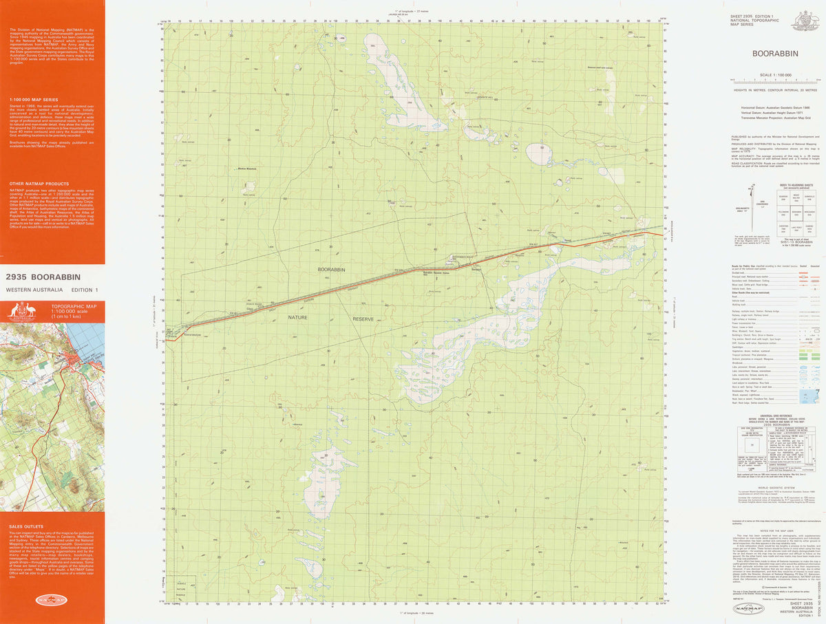 2935 Boorabbin 1:100k Topographic Map | Mapworld