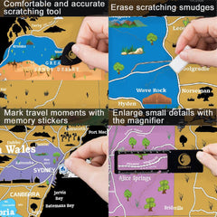 Australia Scratch Map 810 x 610mm