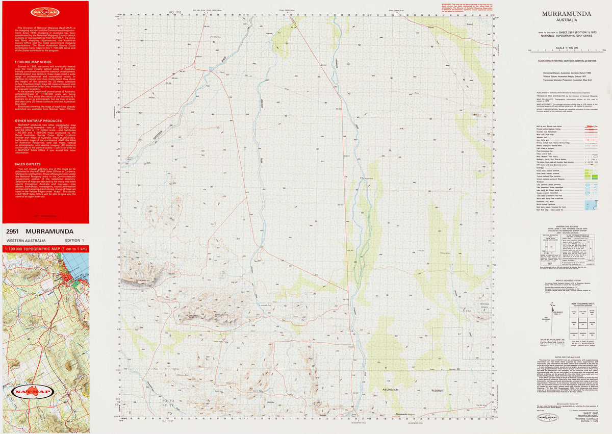 2951 Murramunda 1:100k Topographic Map | Mapworld