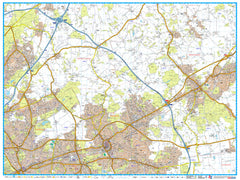 London Master Plan North East A-Z 1015 x 763mm Wall Map