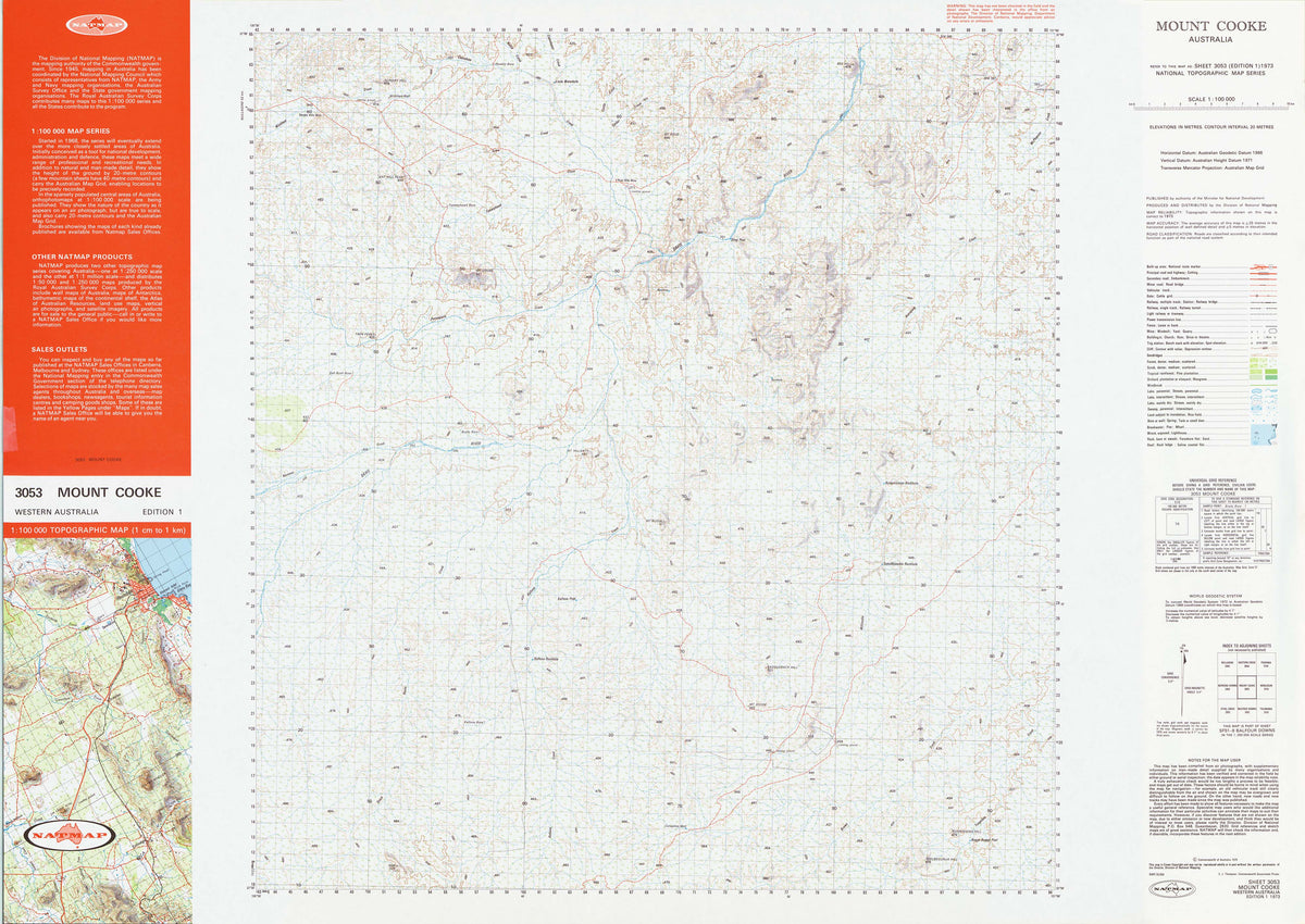 3053 Mount Cooke 1:100k Topographic Map | Mapworld