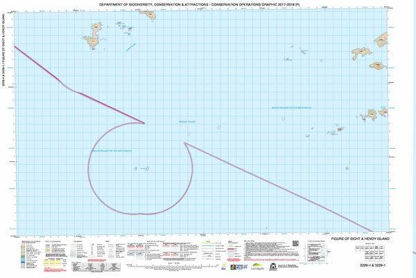 Figure of Eight & Hendy Island 50k COG Topographic Map