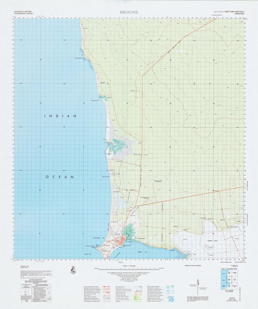 3362 Broome 1:100k Topographic Map | Mapworld
