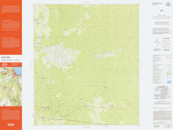 Post Roe Map 3436 Roe 1:100k Topographic Map | Mapworld