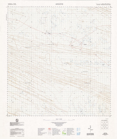 3456 Angove 1:100k Topographic Map