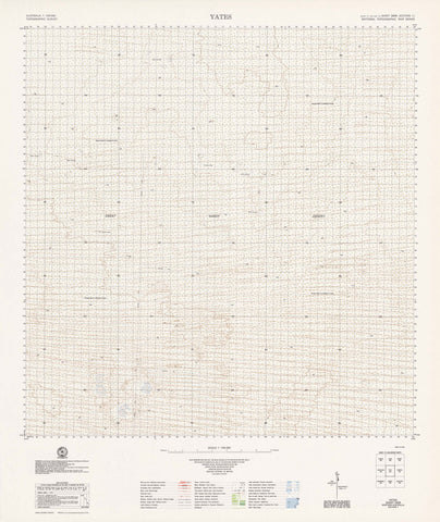 3459 Yates 1:100k Topographic Map