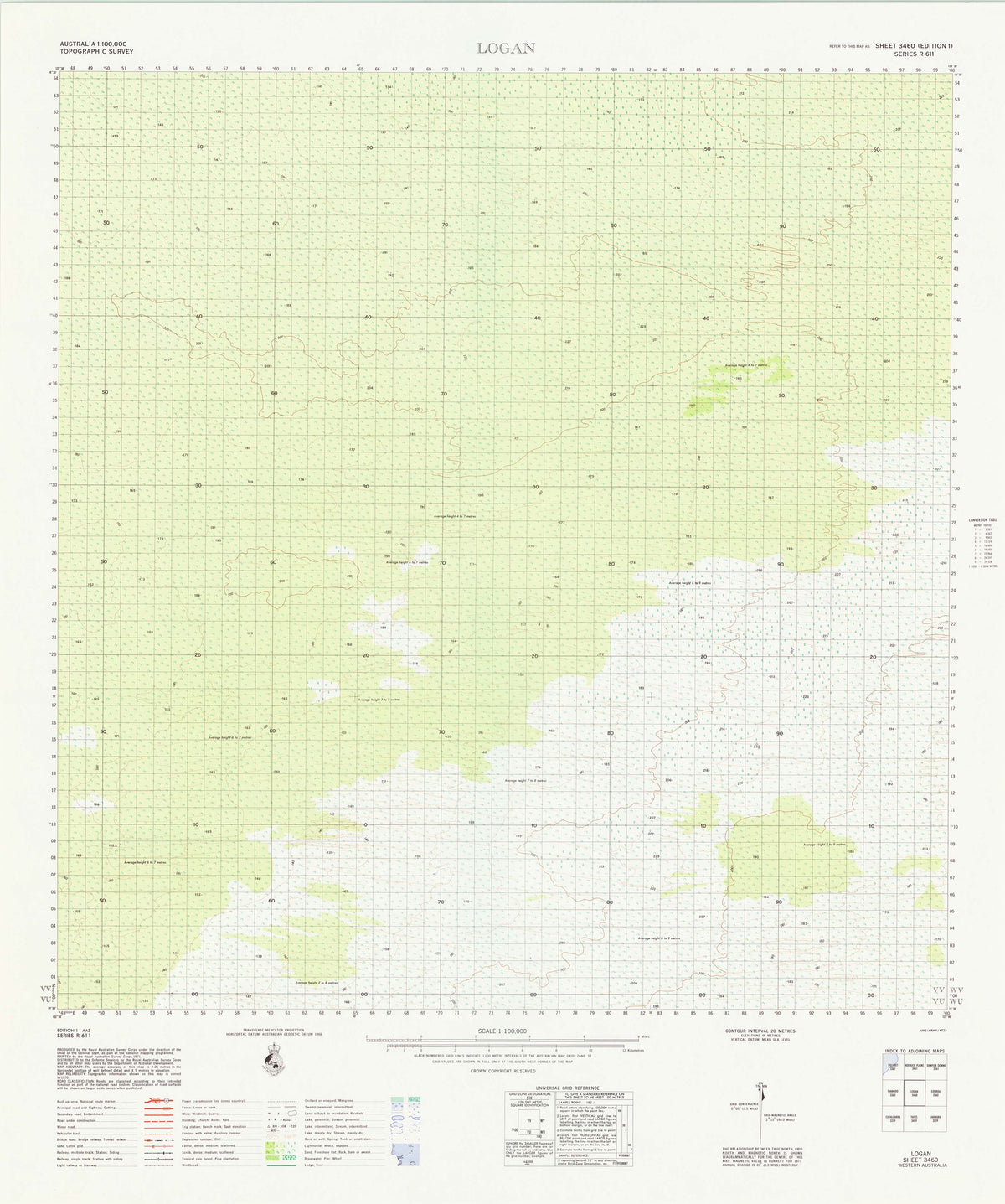 3460 Logan 1:100k Topographic Map | Mapworld
