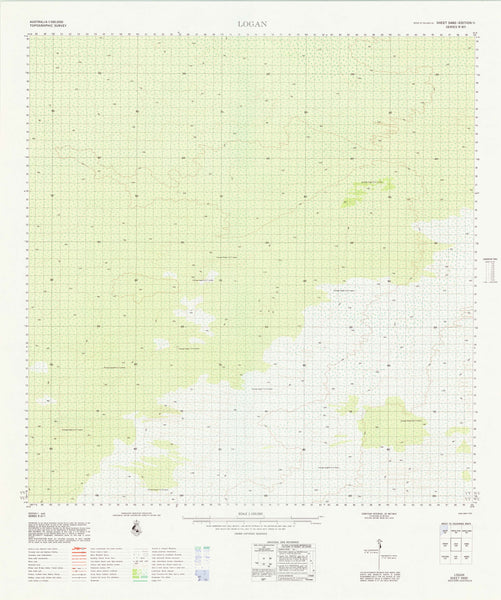 3460 Logan 1:100k Topographic Map