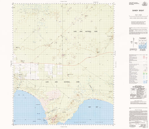 3530 Sandy Bight  1:100k Topographic Map