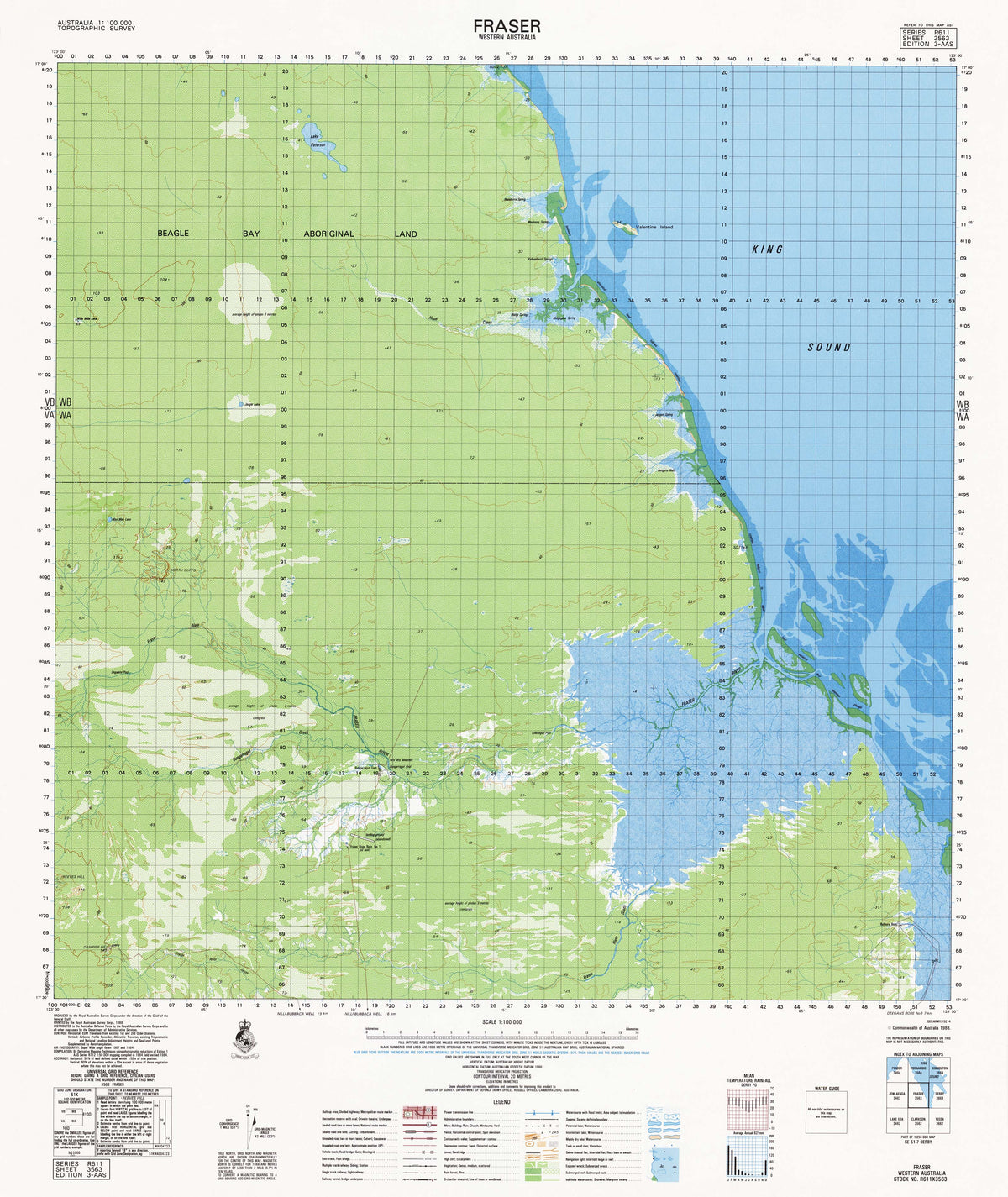 3563 Fraser 1:100k Topographic Map | Mapworld