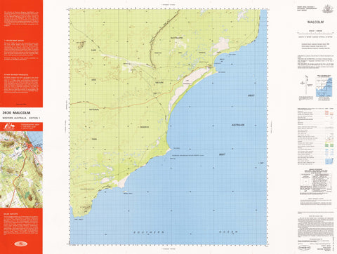 3630 Malcolm 1:100k Topographic Map