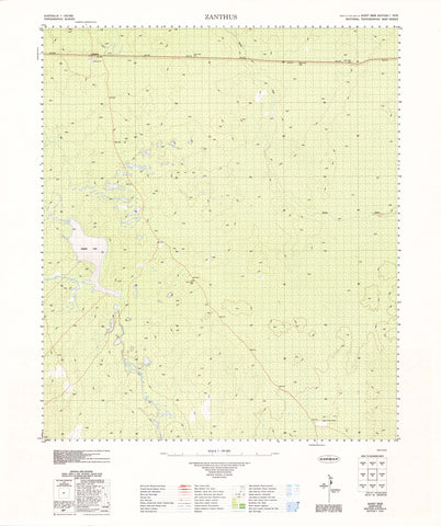 3635 Zanthus 1:100k Topographic Map