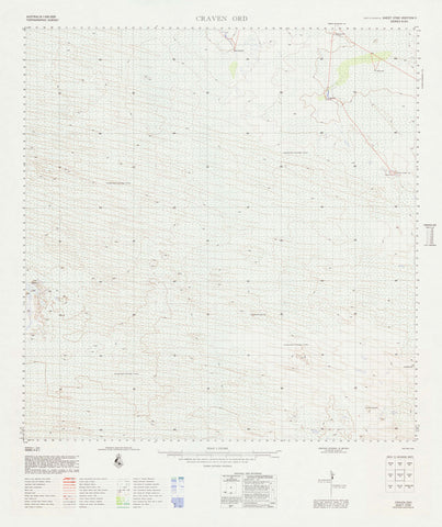 3760 Craven Ord 1:100k Topographic Map