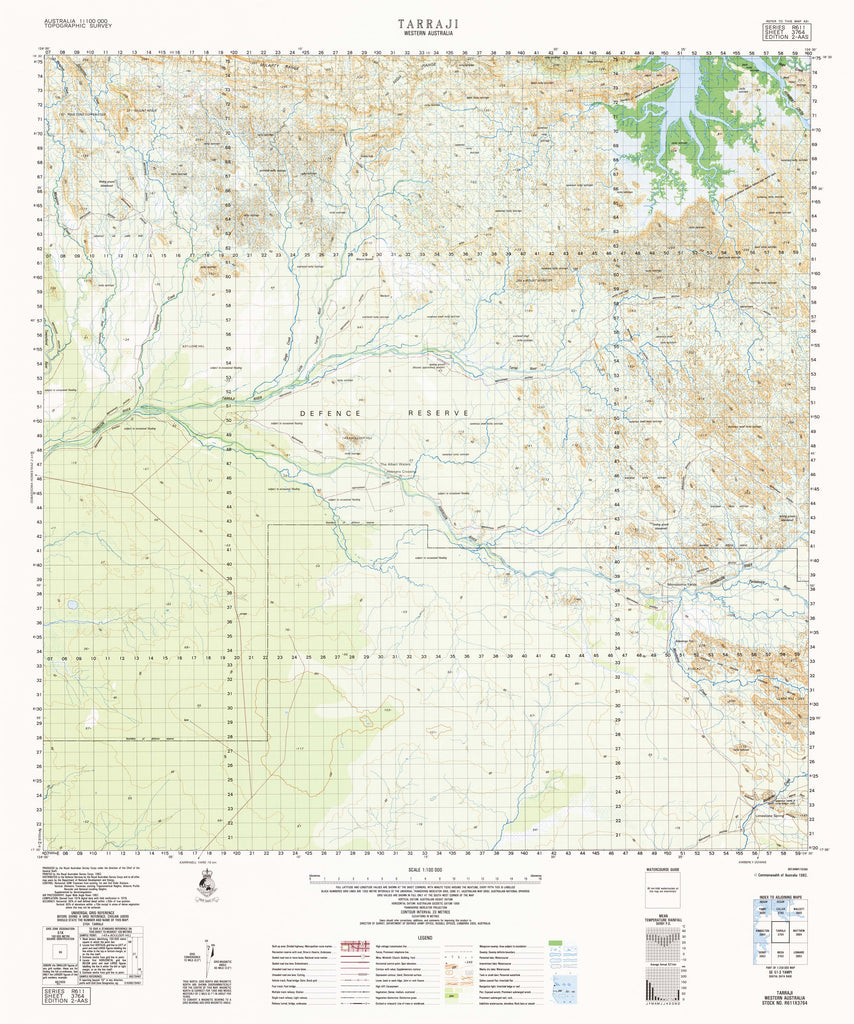 3764 Tarraji 1:100k Topographic Map | Mapworld