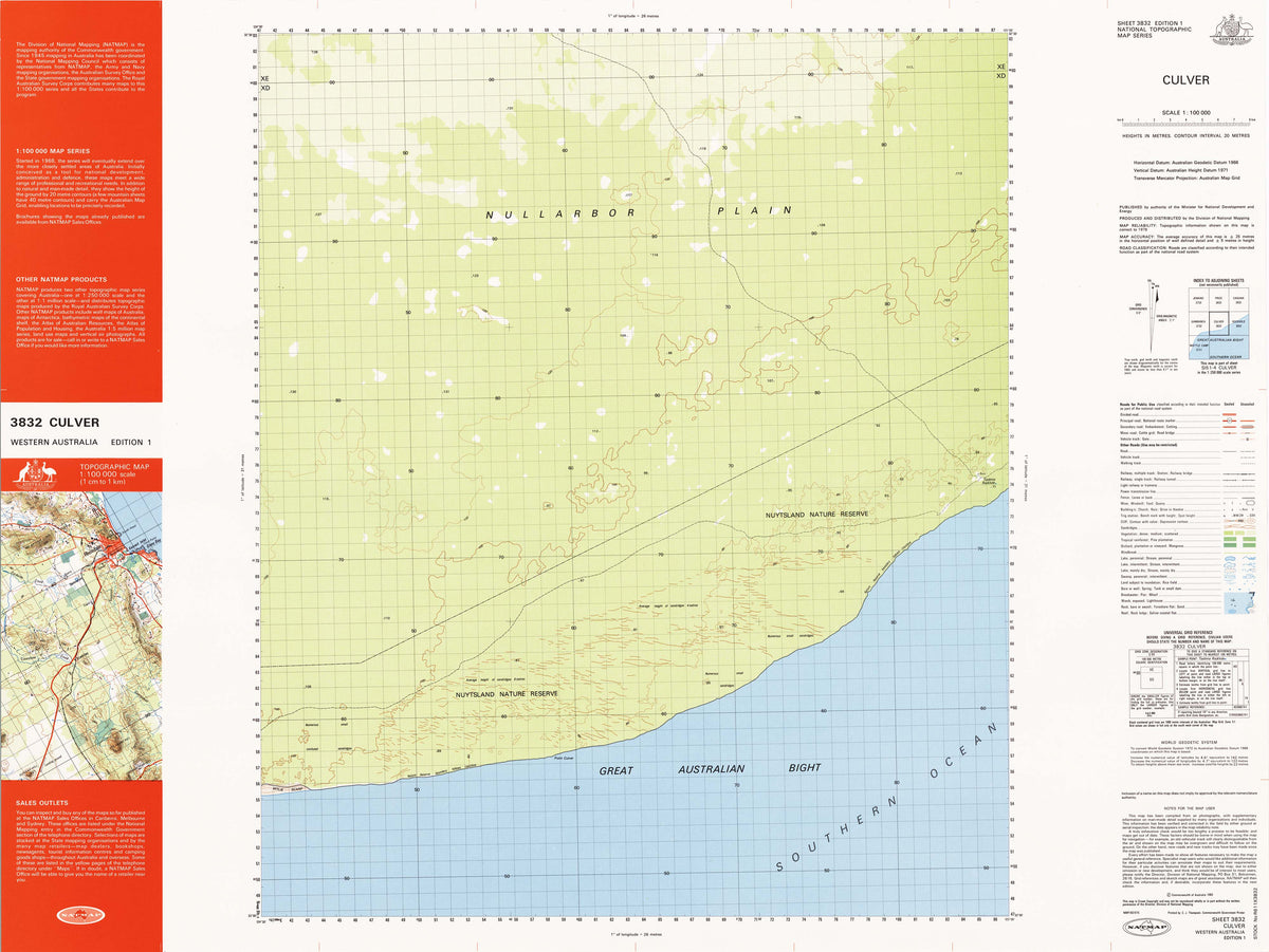 3832 Culver 1:100k Topographic Map | Mapworld