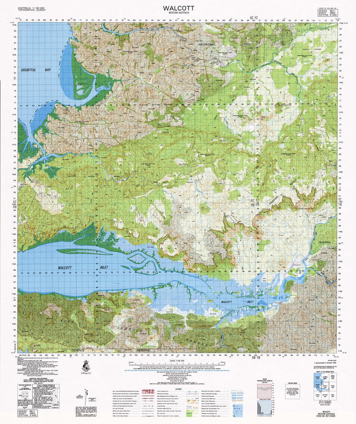 3865 Walcott 1:100k Topographic Map | Mapworld