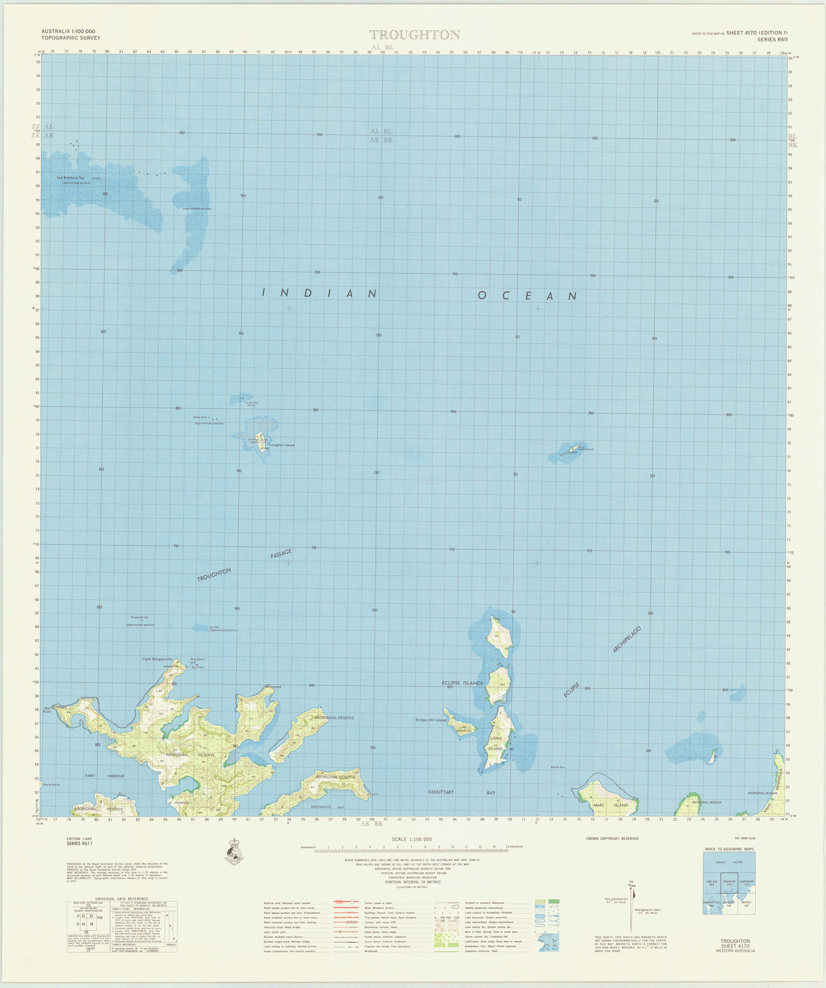 4170 Troughton 1:100k Topographic Map | Mapworld