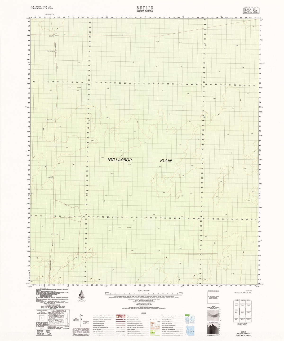 4335 Butler 1:100k Topographic Map | Mapworld