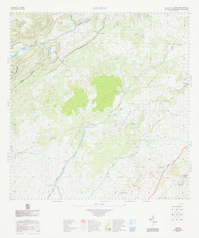 4361 Angelo 1:100k Topographic Map