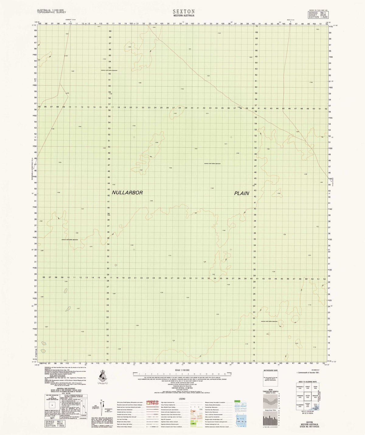 4535 Sexton 1:100k Topographic Map | Mapworld