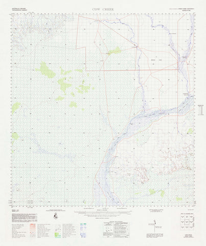 4560 Cow Creek 1:100k Topographic Map