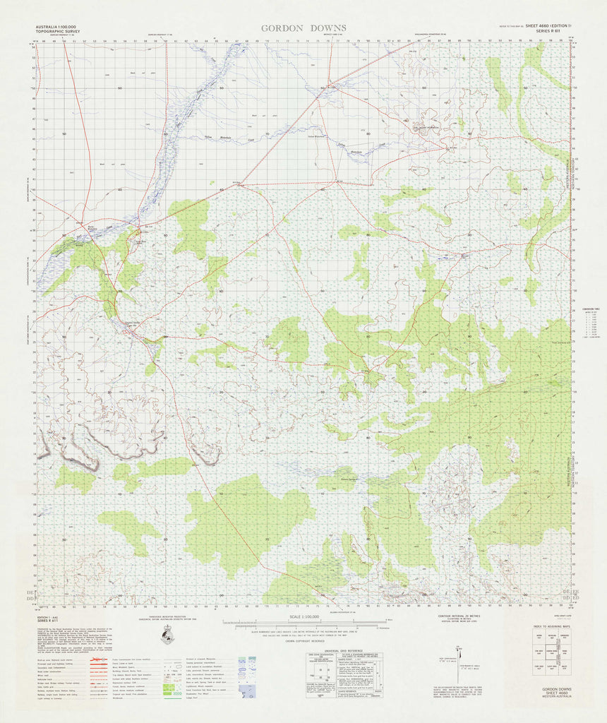 4660 Gordon Downs 1:100k Topographic Map | Mapworld
