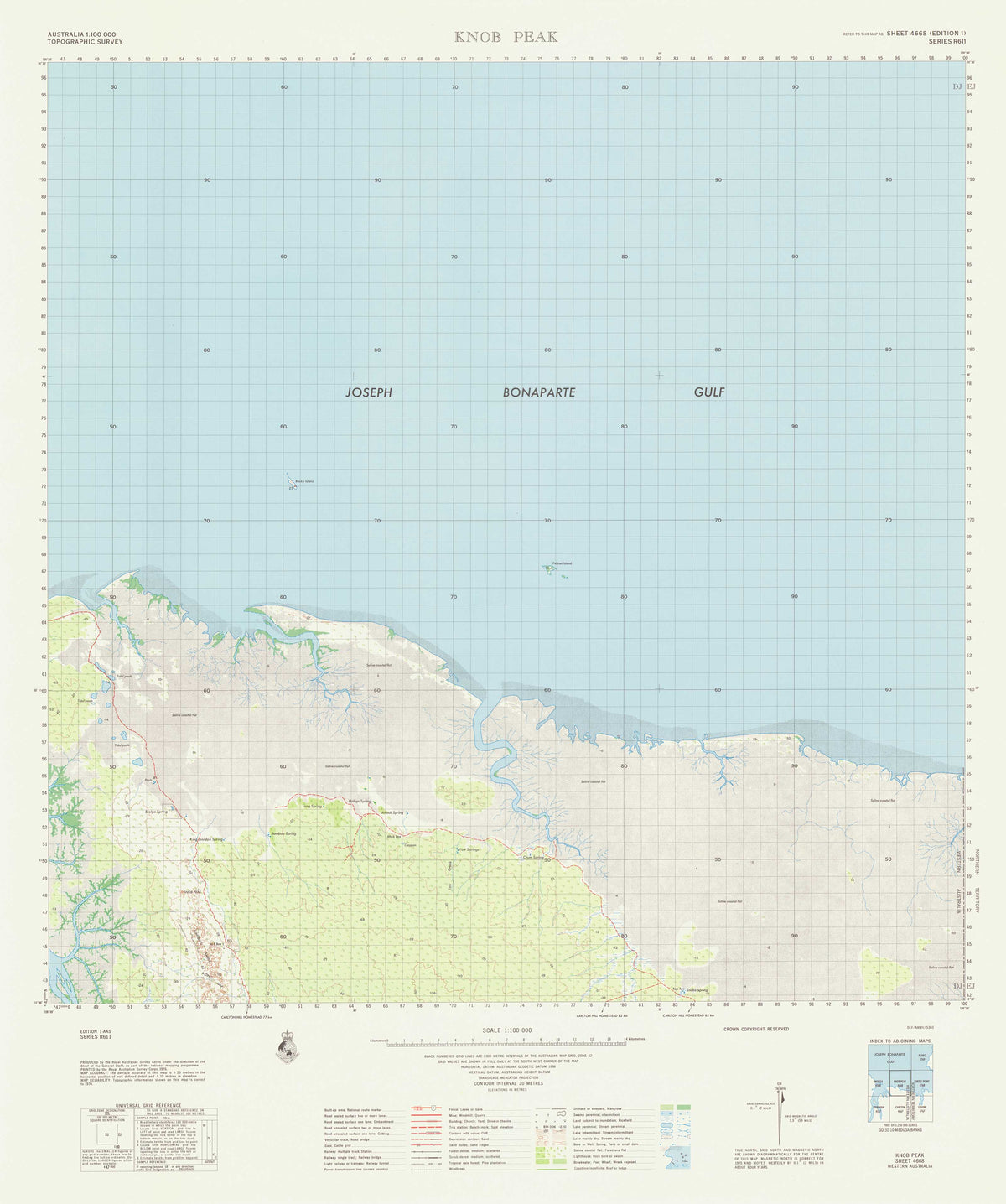 4668 Knob Peak 1:100k Topographic Map | Mapworld