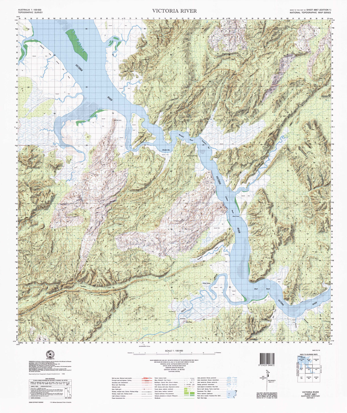 4867 Victoria River 1:100k Topographic Map | Mapworld