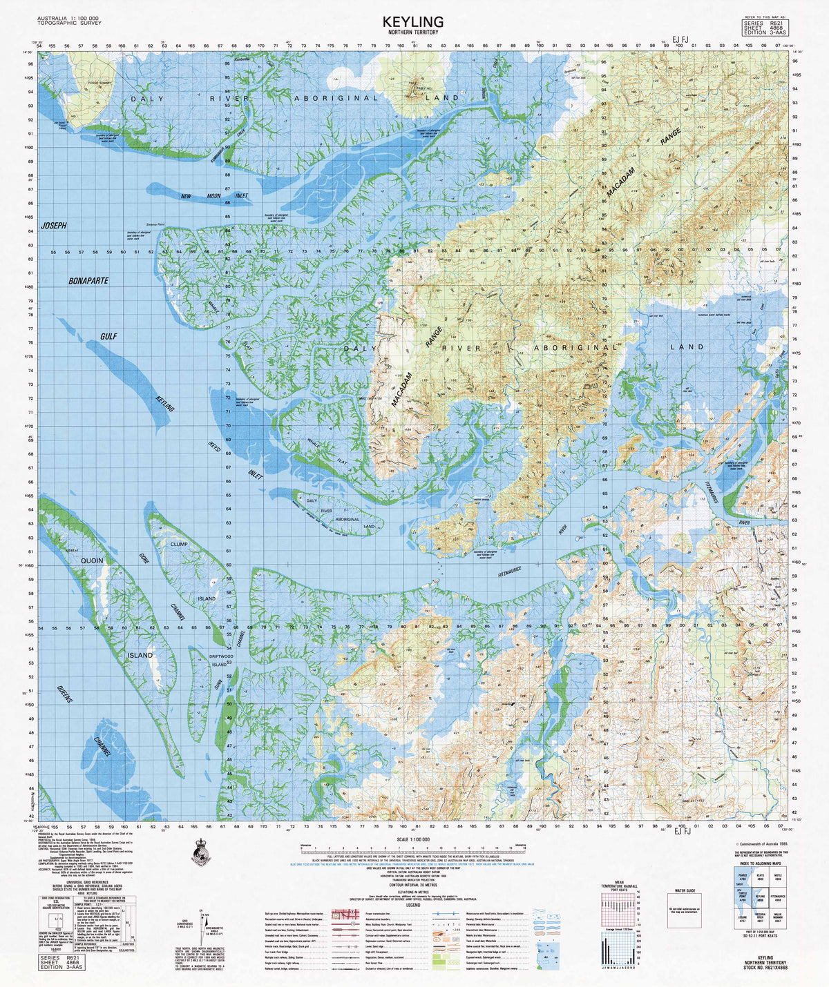 4868 Keyling 1:100k Topographic Map | Mapworld