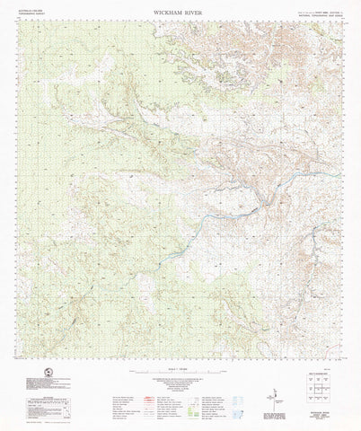 4964 Wickham River 1:100k Topographic Map