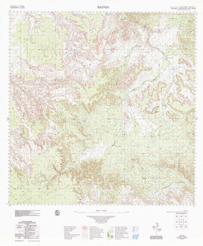 4965 Baines 1:100k Topographic Map