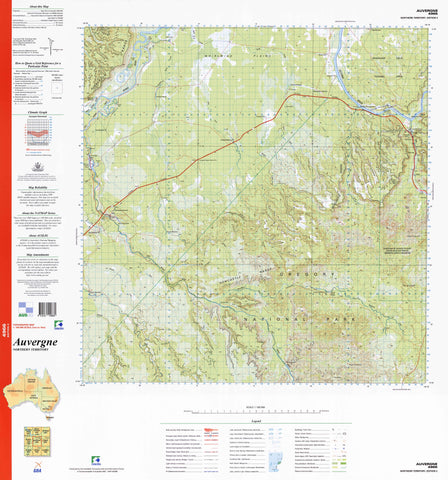 4966 Auvergne 1:100k Topographic Map