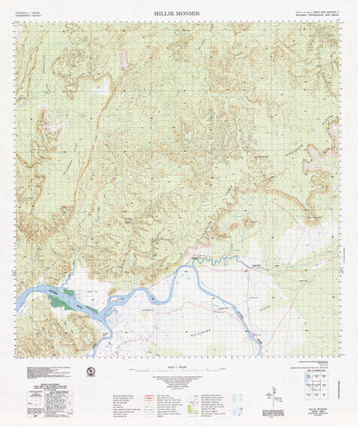 4967 Millik Monmir 1:100k Topographic Map