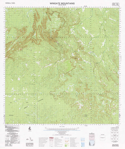 5069 Wingate Mountains 1:100k Topographic Map