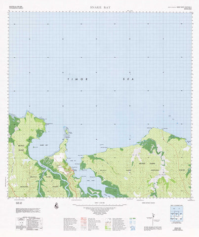 5075 Snake Bay 1:100k Topographic Map