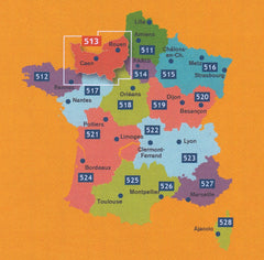France Normandy 513 Michelin Map