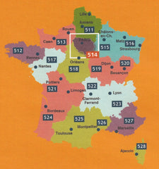 France Paris and Ile - de - France 514 Michelin Map