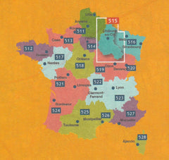 Champagne - Ardennes 515 France Michelin Map