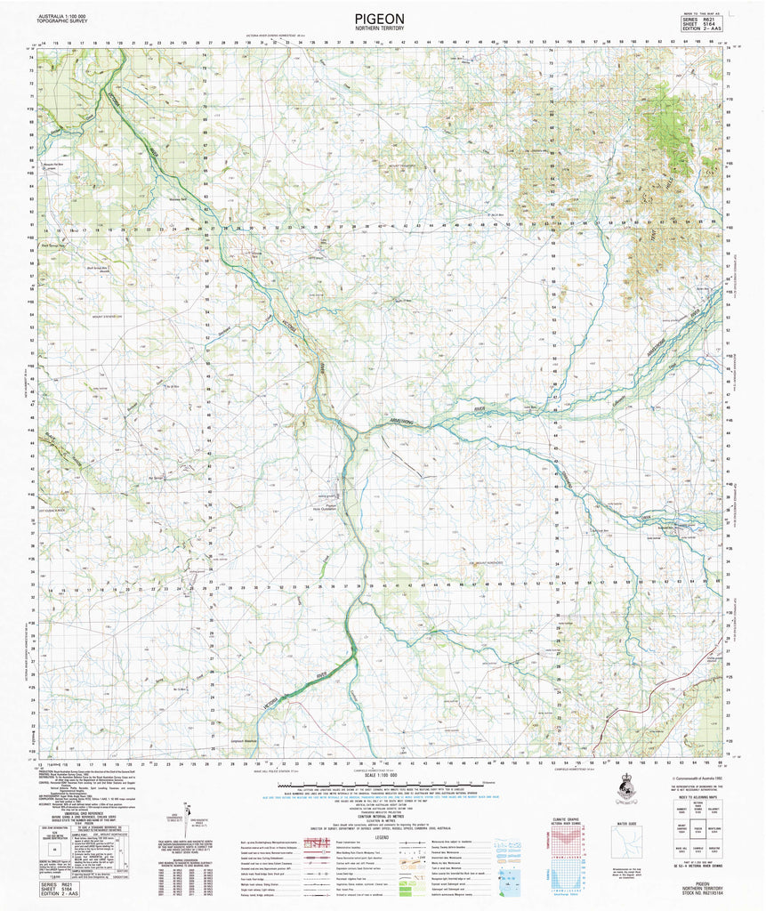 5164 Pigeon 1:100k Topographic Map | Mapworld
