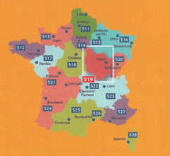 France Burgundy 519 Michelin Map