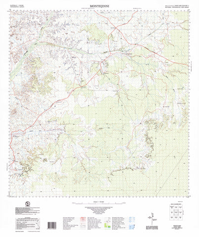 5264 Montejinni 1:100k Topographic Map