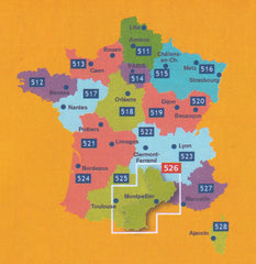 France Languedoc-Roussillon 526 Michelin Map