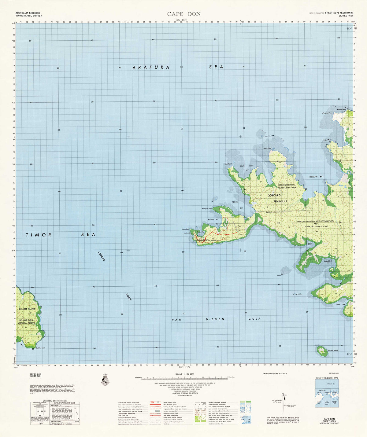 5275 Cape Don 1:100k Topographic Map | Mapworld