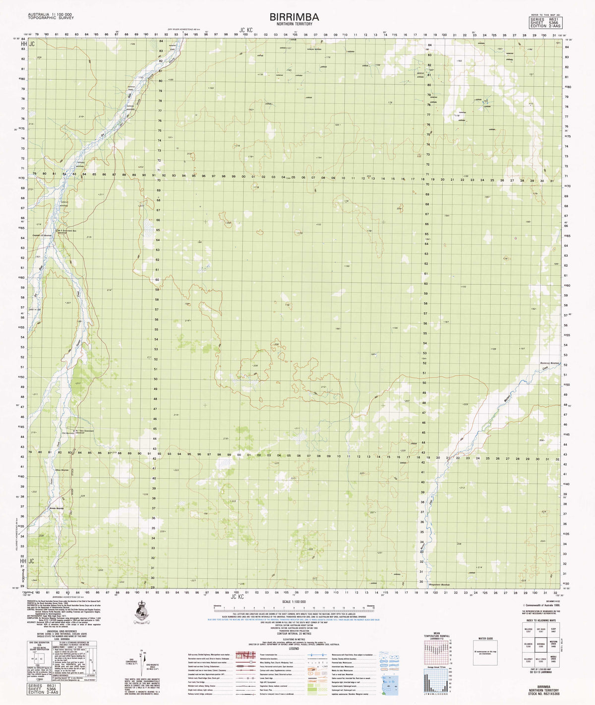 5366 Birrimba 1:100k Topographic Map | Mapworld